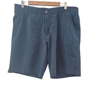 Swiss + Tech Flat Front Performance Shorts Sz 38 Deep Torquoise Casual Chinos